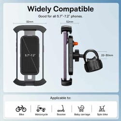 Buy Baseus VA Motorcycle Bicycle Scooter Phone Holder - QUICKGO in Cyprus, Nicosia, Limassol, Larnaka, Pafos