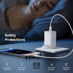 Buy Baseus Charger Wall 65W USB-Cx2 USB-A UK+100W USB-C Cable White - 65W, USB-C... in Cyprus, Nicosia, Limassol, Larnaka, Pafos