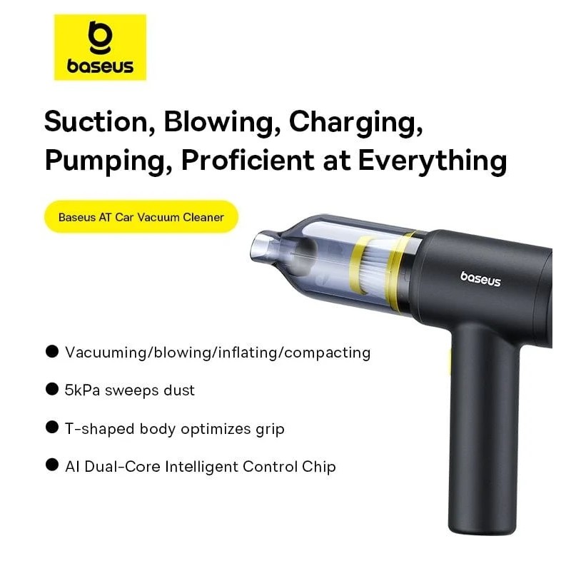 Buy Baseus VA Vacuum Cleaner Car - 5000pa Black in Cyprus, Nicosia, Limassol, Larnaka, Pafos