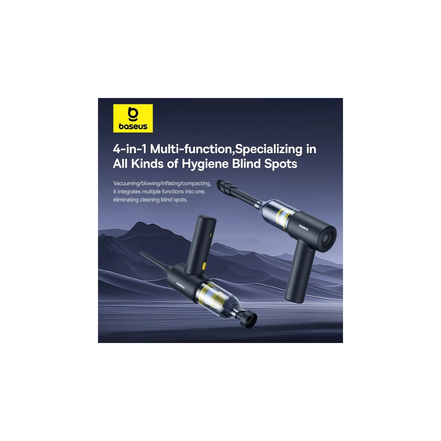 Baseus VA Vacuum Cleaner Car - 5000pa Black — Buy in Cyprus with Fast Delivery