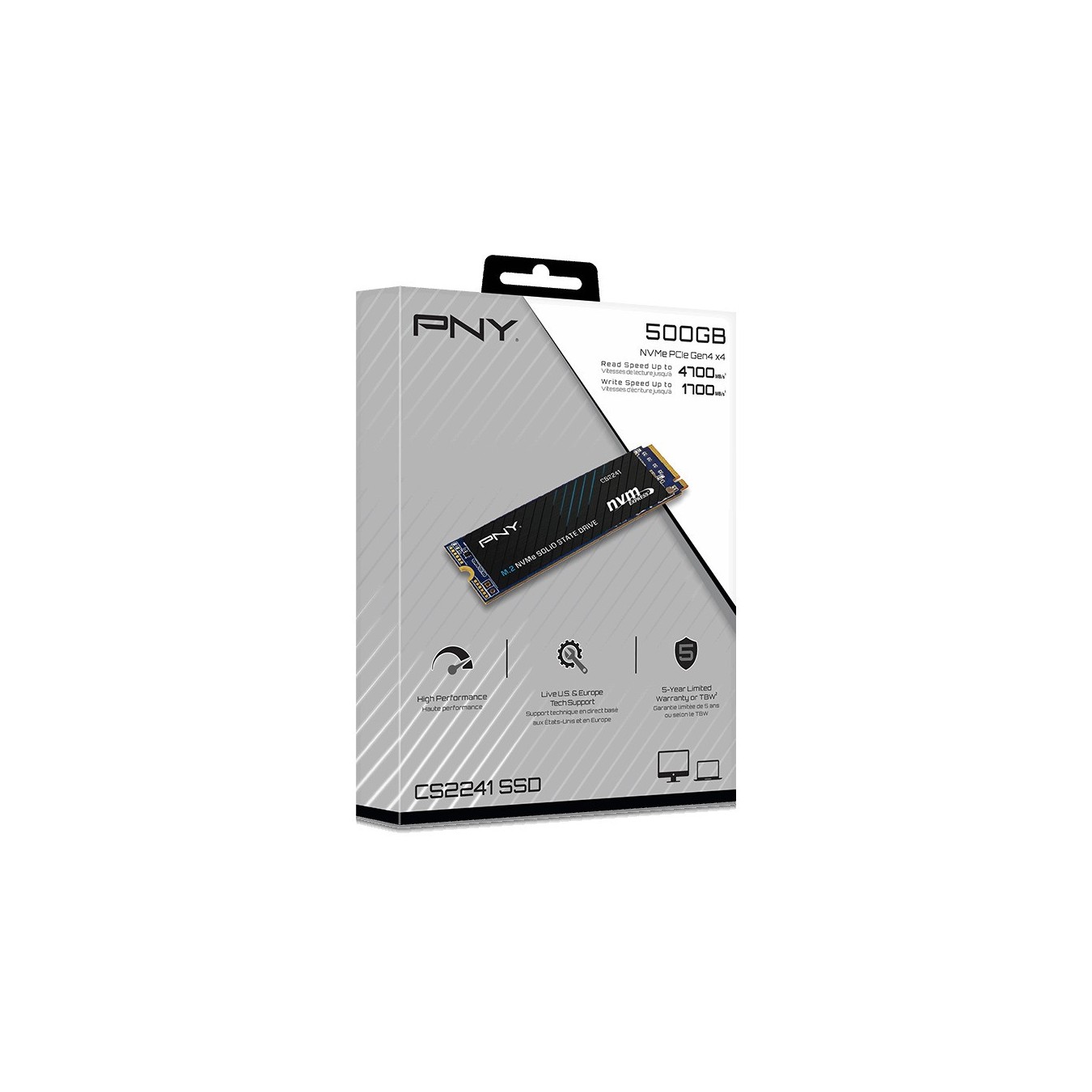 PNY CS2241 500GB M.2 NVMe SSD – PCIe Gen4 4,700 MB/s | Armenius Store