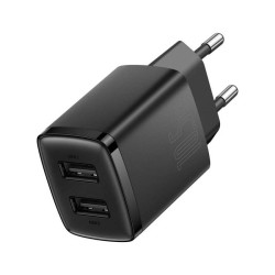 Buy Baseus Charger Wall - 10.5W, 2xUSB-A, EU, Black in Cyprus, Nicosia, Limassol, Larnaka, Pafos