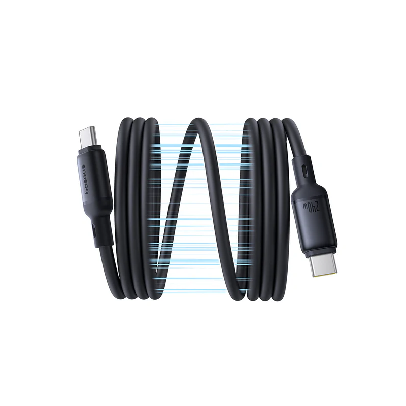 Buy Baseus Cable USB-C to USB-C PicoGo Magnetic Silicone - 240W - 1.0m - Black in Cyprus, Nicosia, Limassol, Larnaka, Pafos