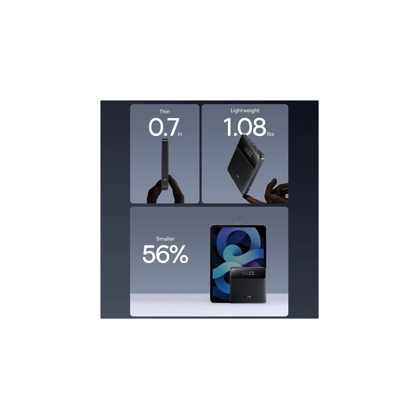 Baseus Powerbank 100W 20000mAh Display - BLADE H1 Lite - Black — Buy in Cyprus with Fast Delivery