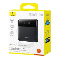 Buy Baseus Powerbank 100W 20000mAh Display - BLADE H1 Lite - Black in Cyprus, Nicosia, Limassol, Larnaka, Pafos