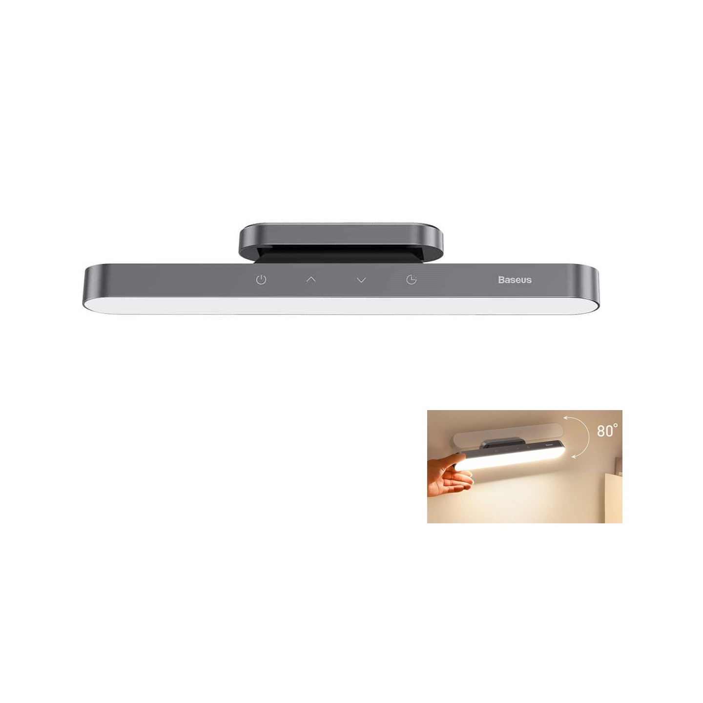 Baseus Magnetic Rechargeable LED Lamp - DGXC-02 - Grey — Buy in Cyprus with Fast Delivery