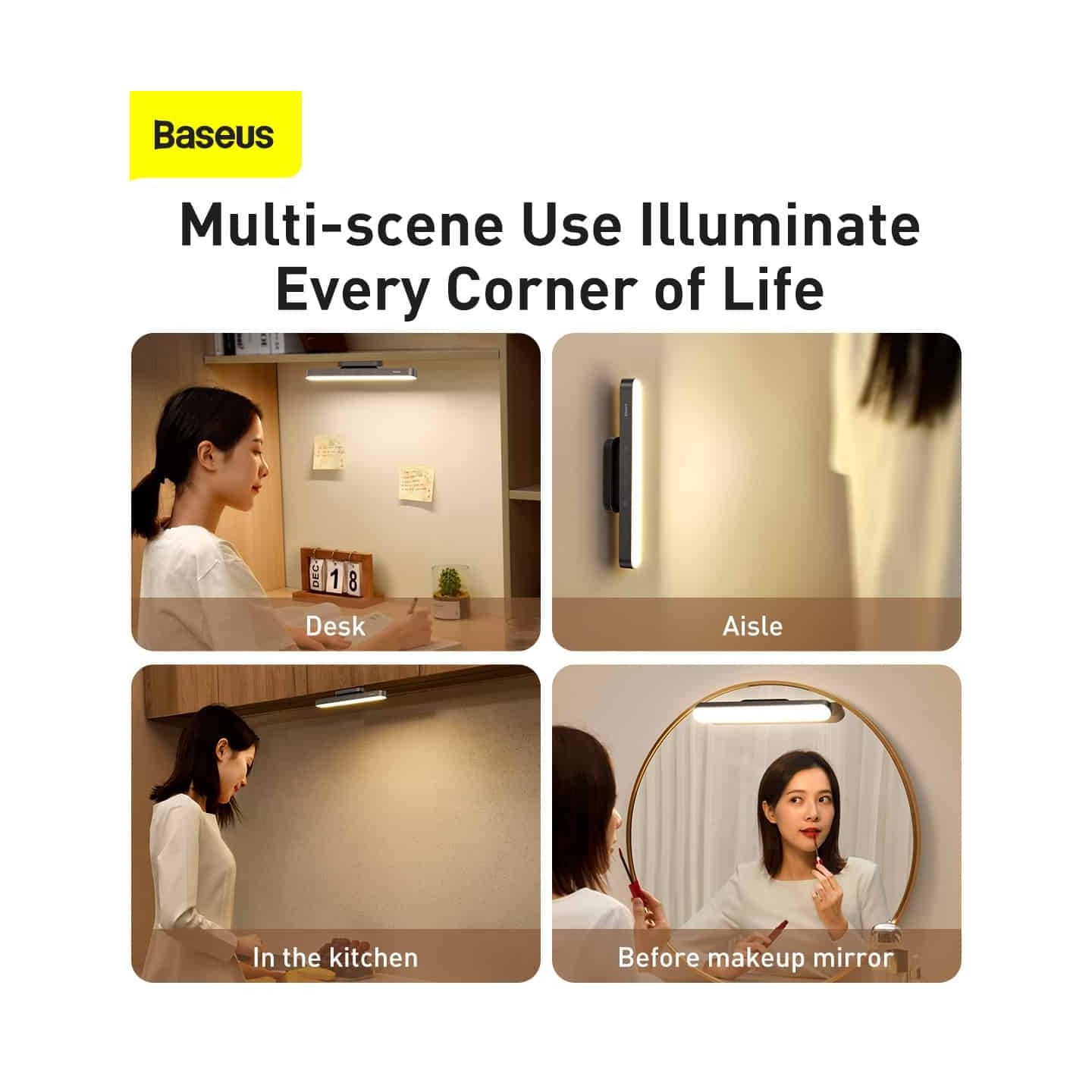 Baseus Magnetic Rechargeable LED Lamp - DGXC-02 - Grey — Buy in Cyprus with Fast Delivery