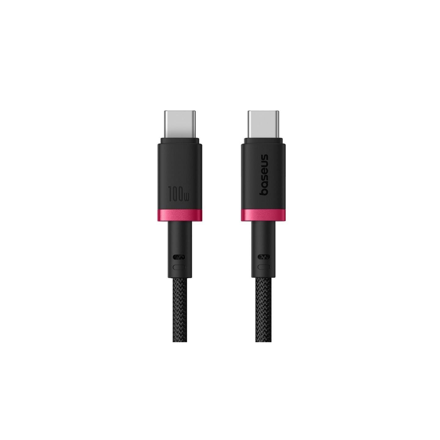 Baseus Dura USB-C to USB-C Cable 1.0m 100W Nylon Braided Black+Red (Boxed) — Buy in Cyprus with Fast Delivery