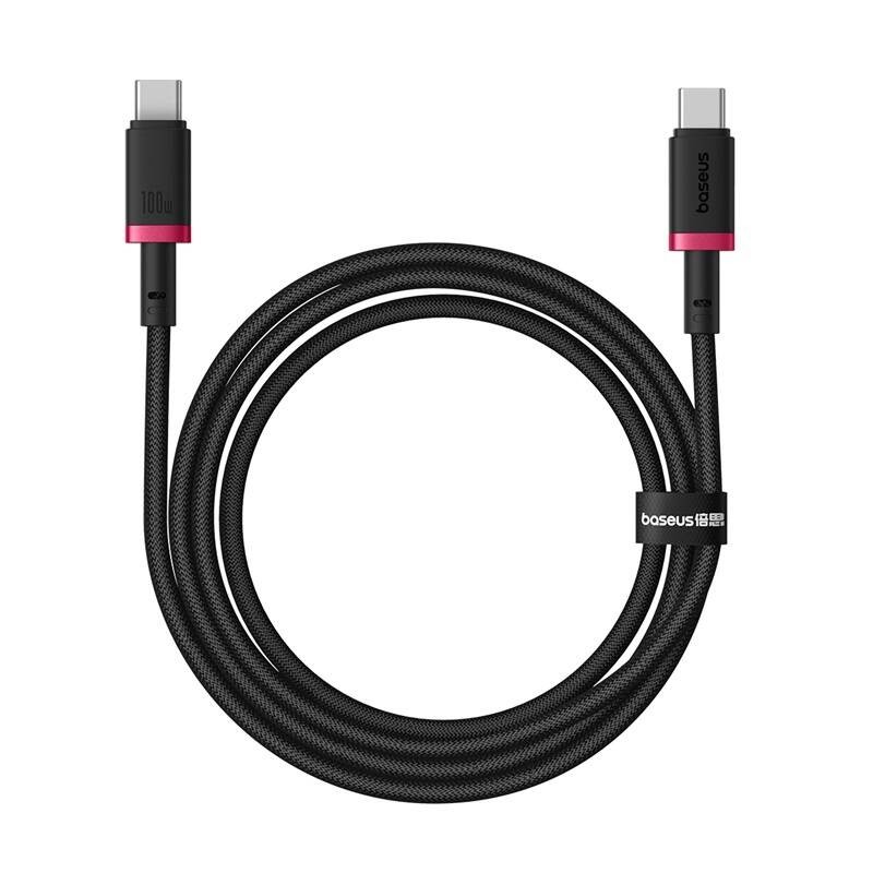 Baseus Dura USB-C to USB-C Cable 1.0m 100W Nylon Braided Black+Red (Boxed) — Buy in Cyprus with Fast Delivery