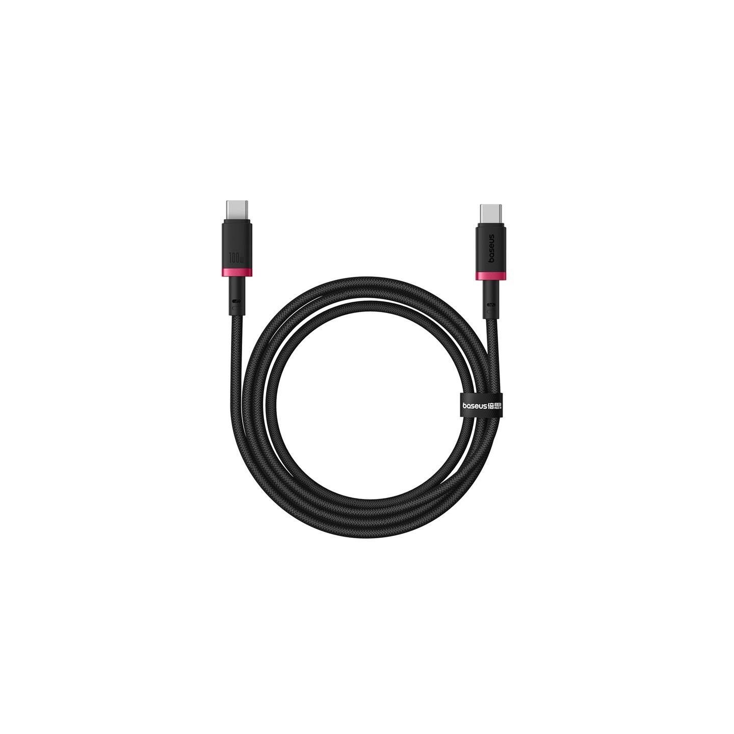 Baseus Dura USB-C to USB-C Cable 1.0m 100W Nylon Braided Black+Red (Boxed) — Buy in Cyprus with Fast Delivery