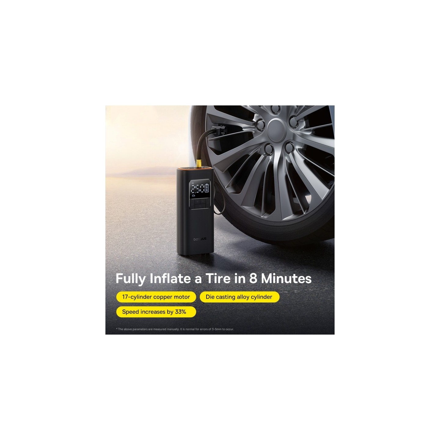 Baseus Car Inflator Pump - Wireless SUPER MINI PRO — Buy in Cyprus with Fast Delivery