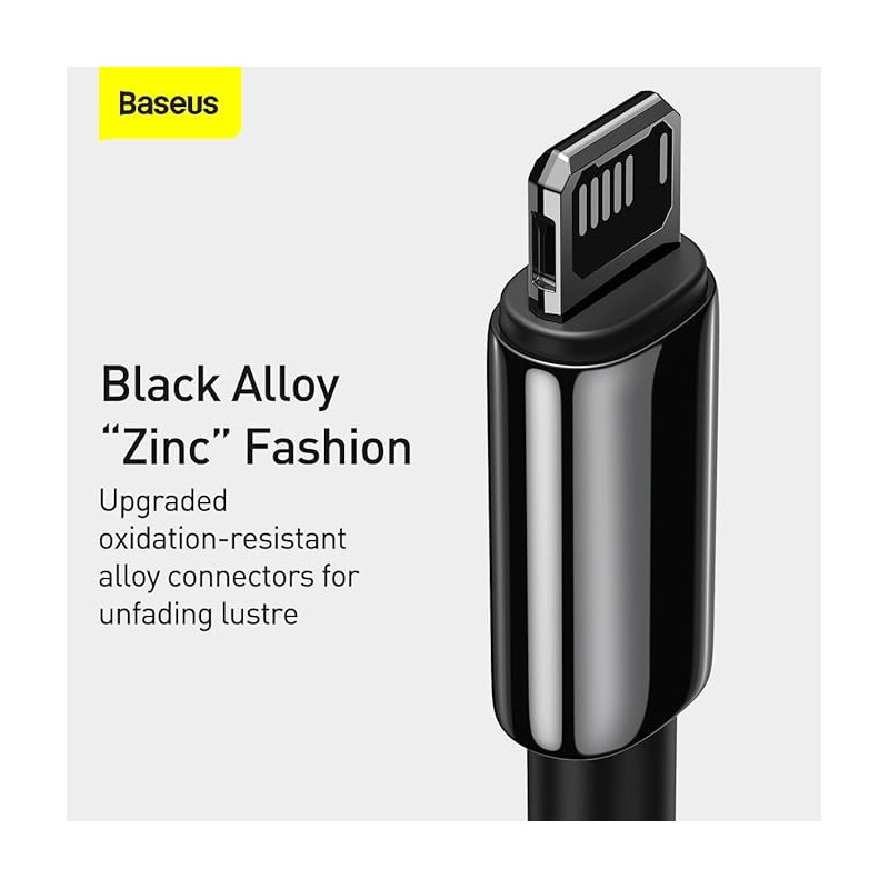 Buy Baseus Cable - Lightning to USB-A - Tungsten Gold - 1.0m - Black in Cyprus, Nicosia, Limassol, Larnaka, Pafos