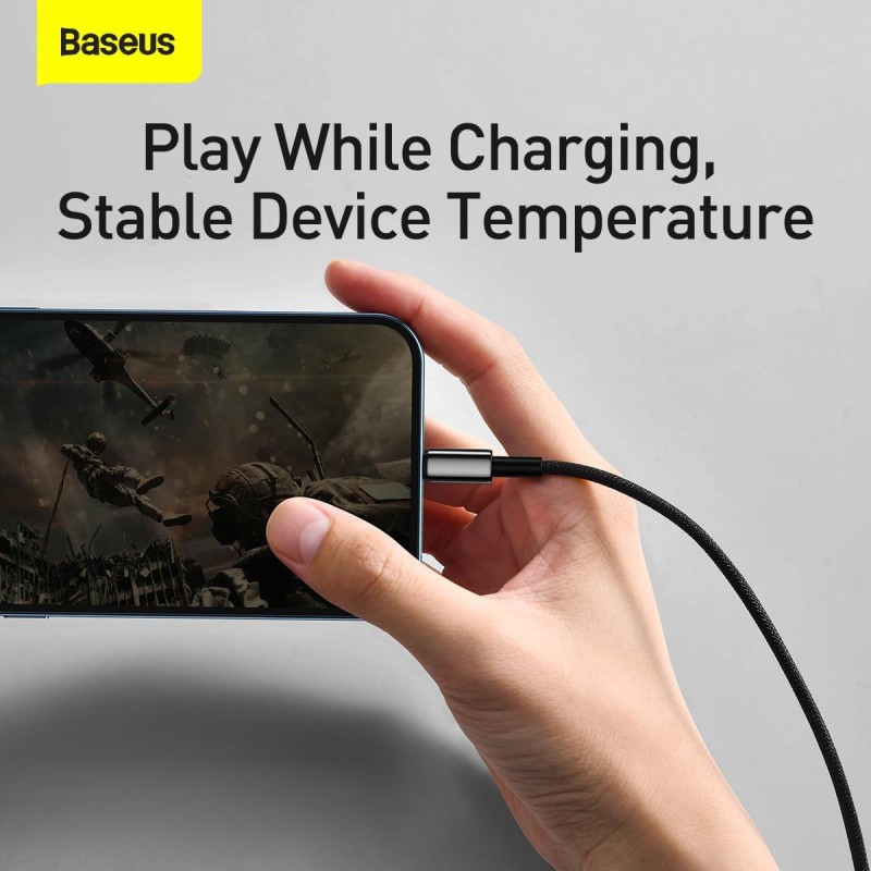 Buy Baseus Cable - Lightning to USB-A - Tungsten Gold - 1.0m - Black in Cyprus, Nicosia, Limassol, Larnaka, Pafos