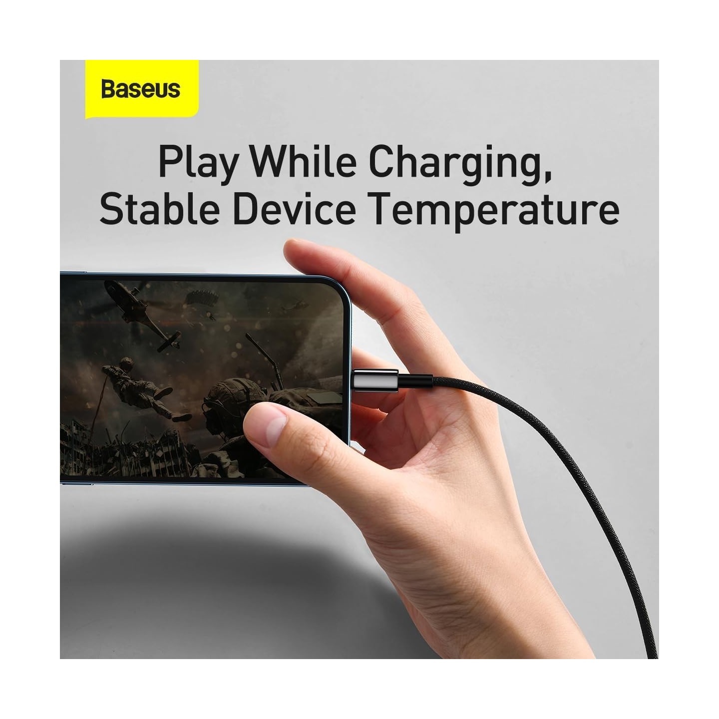 Baseus Cable - Lightning to USB-A - Tungsten Gold - 1.0m - Black — Buy in Cyprus with Fast Delivery