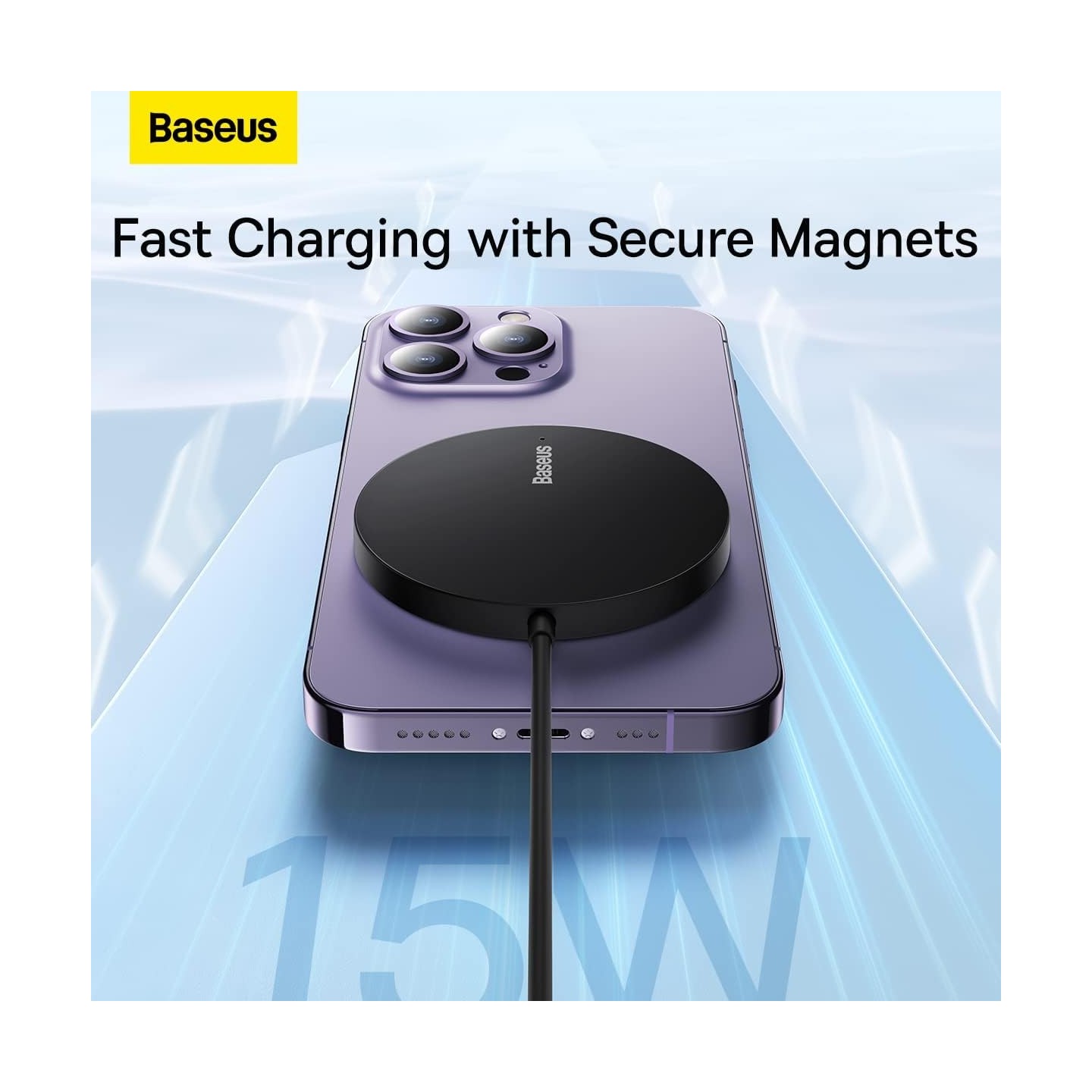 Baseus Charger Desktop Wireless 15W Magnetic Simple - Mini3 - Black — Buy in Cyprus with Fast Delivery