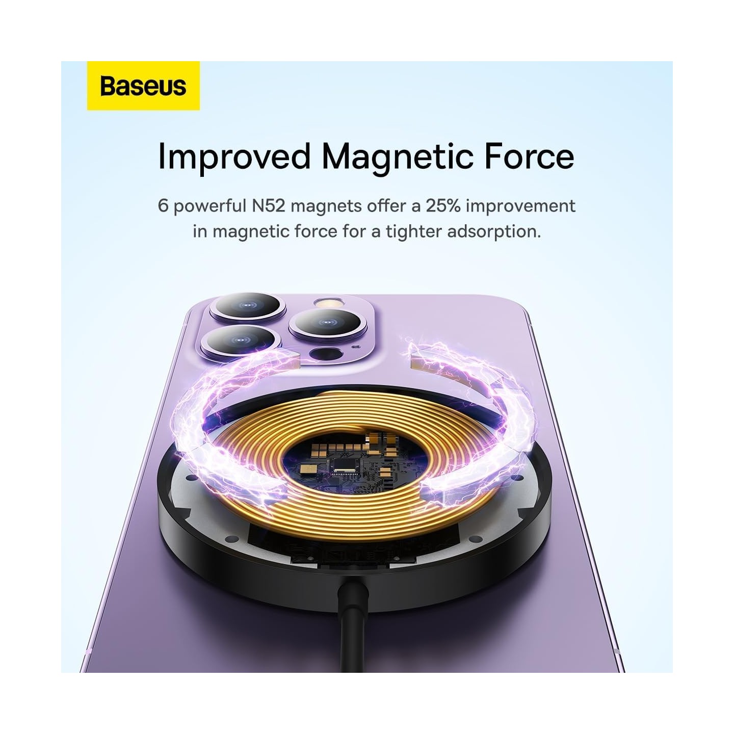 Baseus Charger Desktop Wireless 15W Magnetic Simple - Mini3 - Black — Buy in Cyprus with Fast Delivery