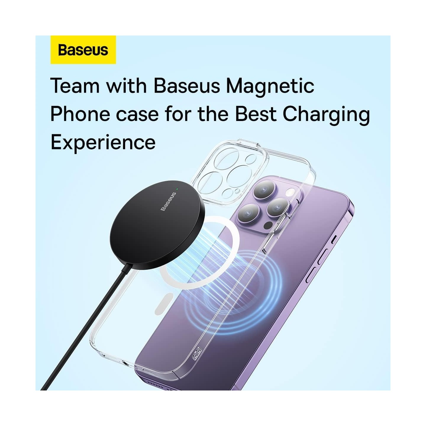 Baseus Charger Desktop Wireless 15W Magnetic Simple - Mini3 - Black — Buy in Cyprus with Fast Delivery