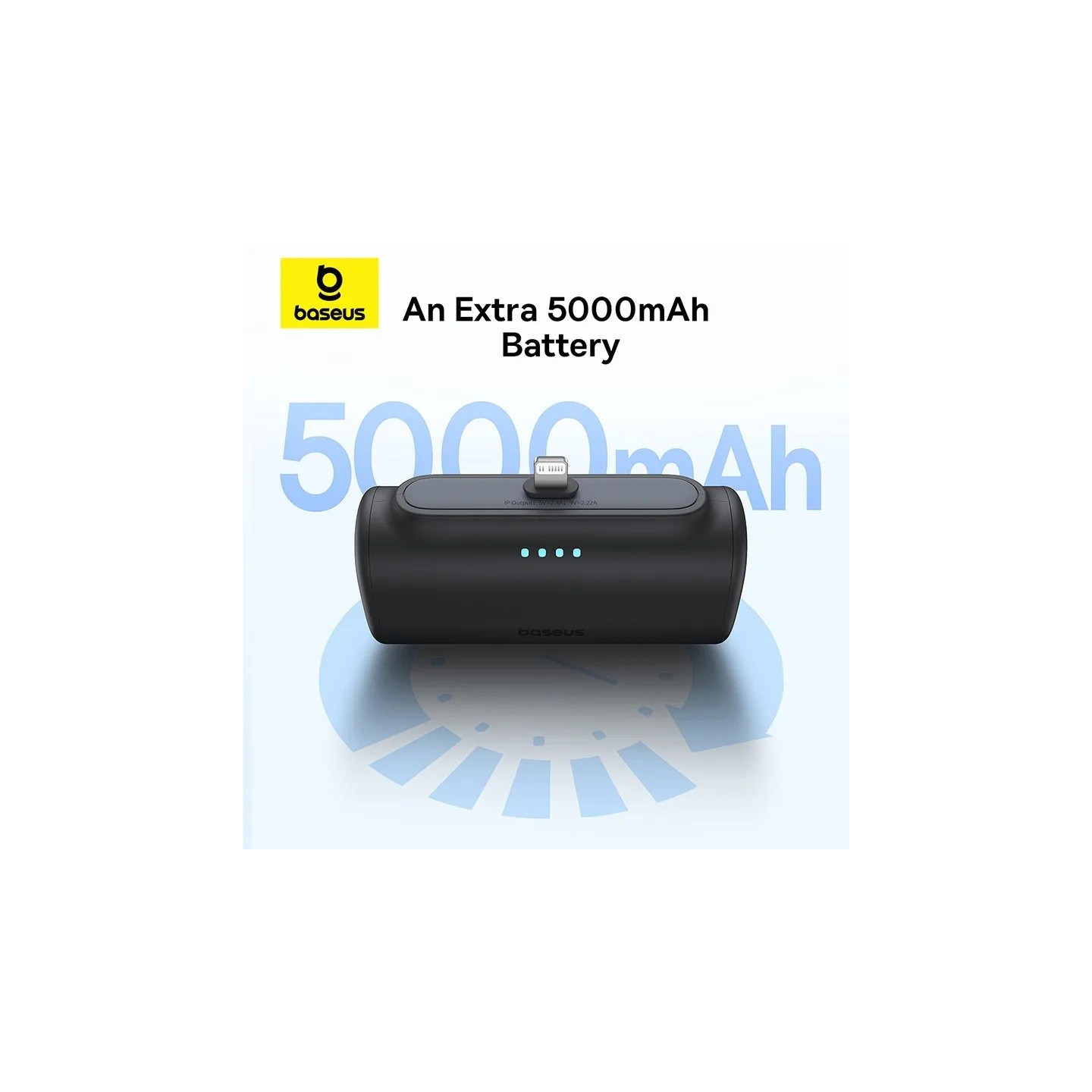 Baseus Powerbank - 20W 5000mAh Plug-In Lightning 20W Black — Buy in Cyprus with Fast Delivery