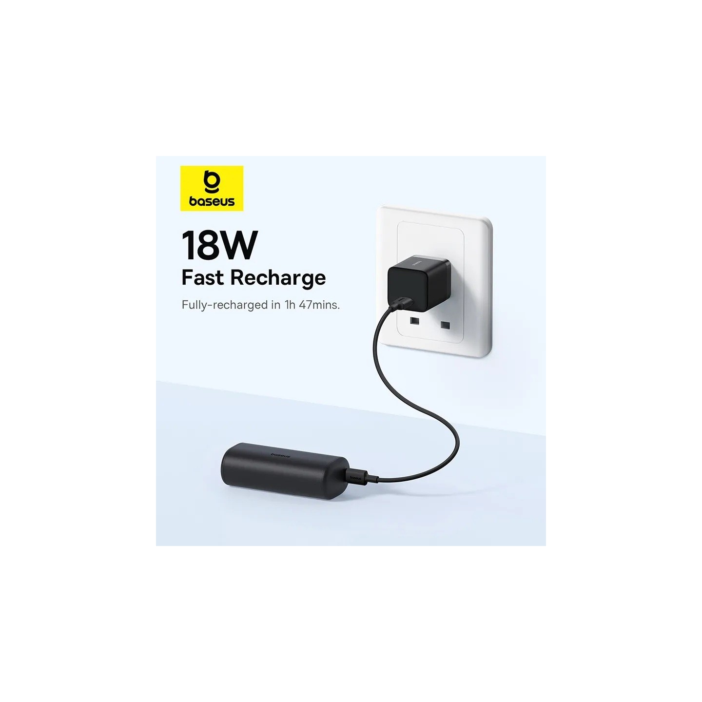 Baseus Powerbank - 20W 5000mAh Plug-In Lightning 20W Black — Buy in Cyprus with Fast Delivery