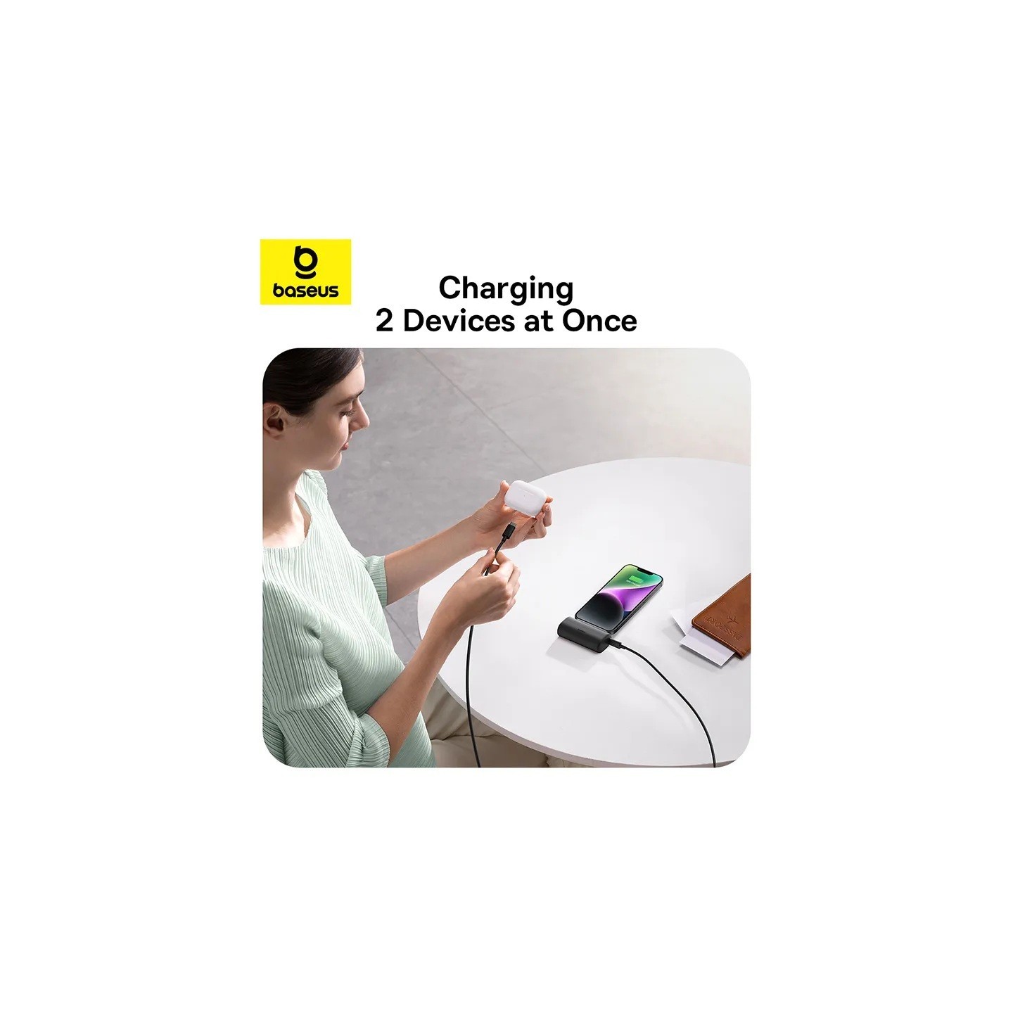 Baseus Powerbank - 20W 5000mAh Plug-In Lightning 20W Black — Buy in Cyprus with Fast Delivery