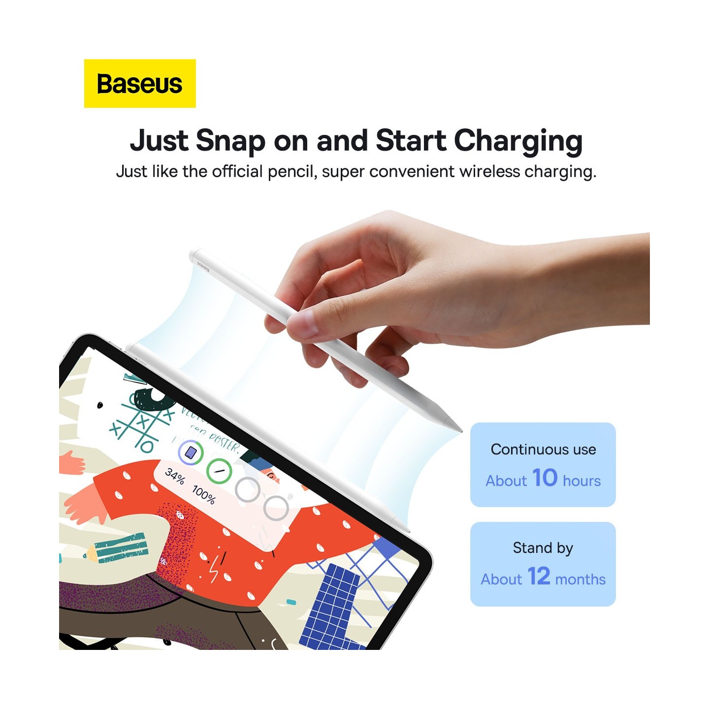 Baseus IT Stylus - Smooth Writing 2 - Stylus Wireless Wired Charging — Buy in Cyprus with Fast Delivery