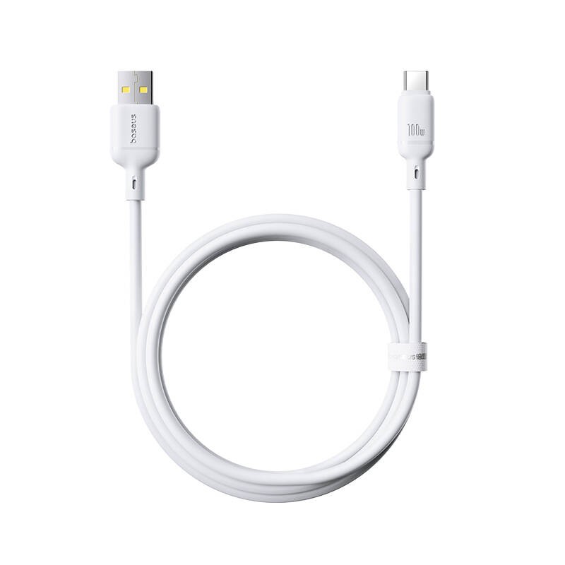 Baseus Silky Series USB-C to USB-A 1m 100W White (Boxed) — Buy in Cyprus with Fast Delivery