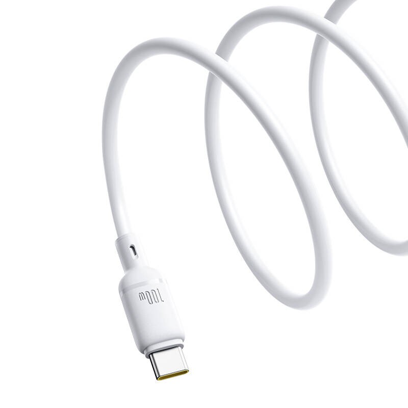 Buy Baseus Cable USB-C to USB-A Silky Series - 1.0m 100W White in Cyprus, Nicosia, Limassol, Larnaka, Pafos