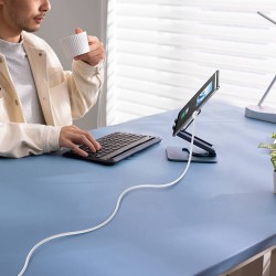 Buy Baseus Cable USB-C to USB-A Silky Series - 1.0m 100W White in Cyprus, Nicosia, Limassol, Larnaka, Pafos