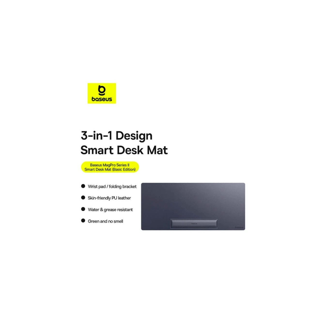 Baseus MagPro Series II BS-PS037 Smart Desk Mat with Wrist Rest - Black (Boxed) — Buy in Cyprus with Fast Delivery