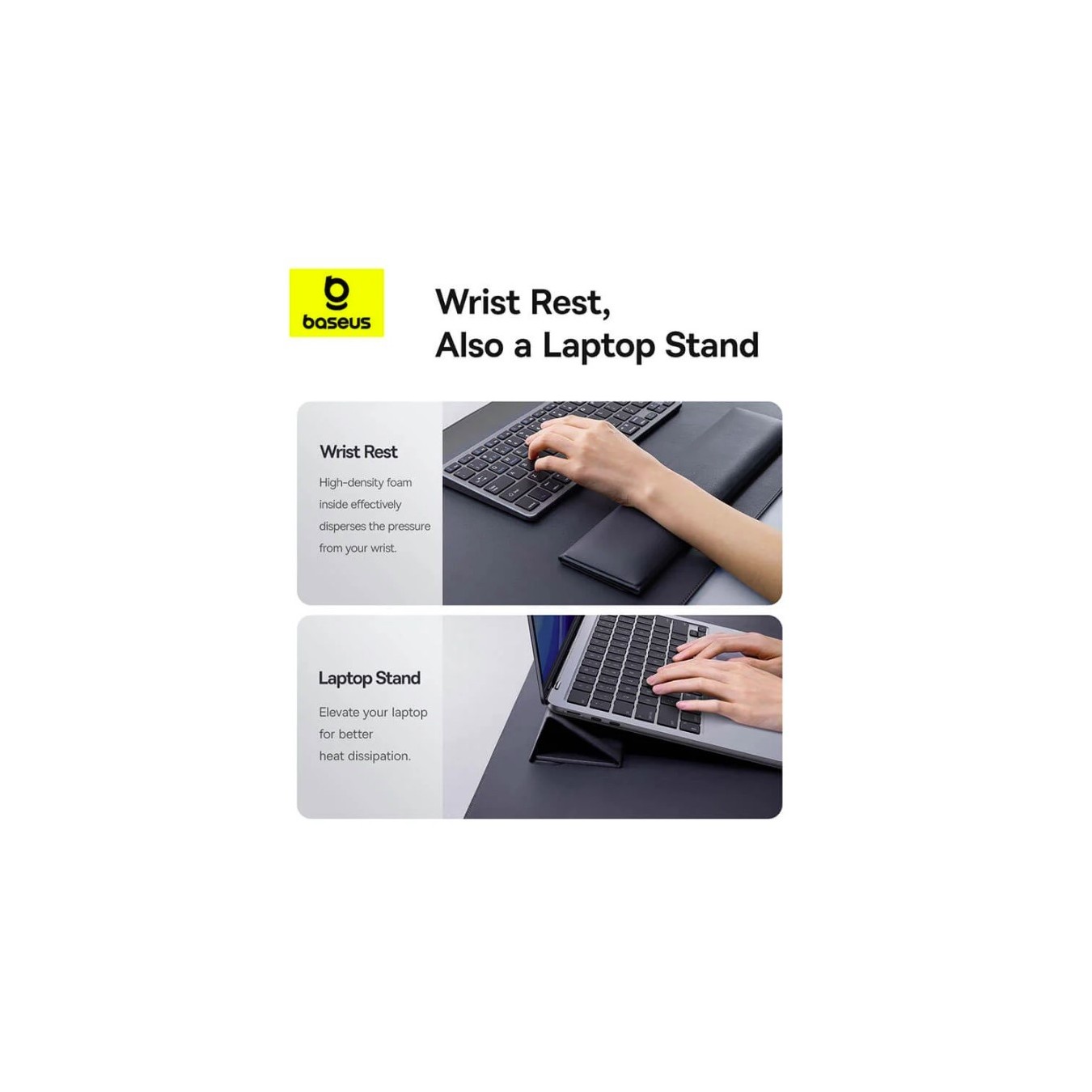 Baseus MagPro Series II BS-PS037 Smart Desk Mat with Wrist Rest - Black (Boxed) — Buy in Cyprus with Fast Delivery