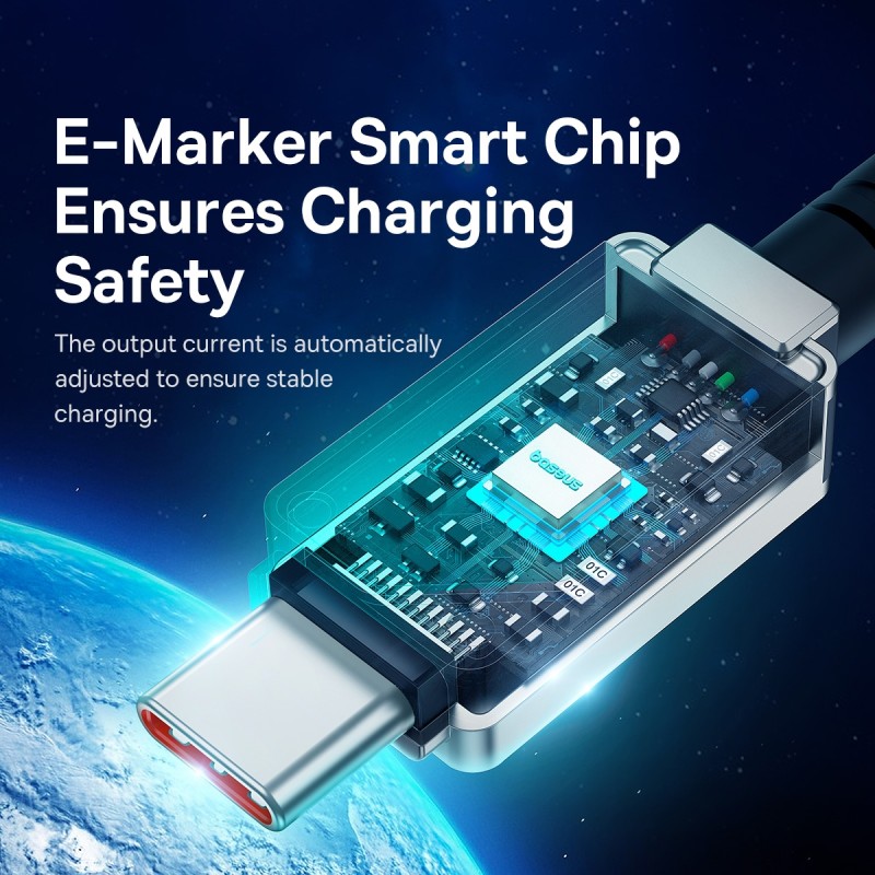 Buy Baseus Cable USB-C to USB-C Unbreakable Braided - 100W - 1.0m - White in Cyprus, Nicosia, Limassol, Larnaka, Pafos