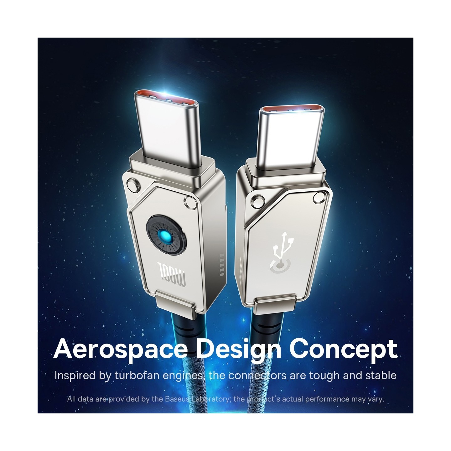 Baseus USB-C to USB-C Aramid Braided 100W 1.0m White (Boxed) — Buy in Cyprus with Fast Delivery