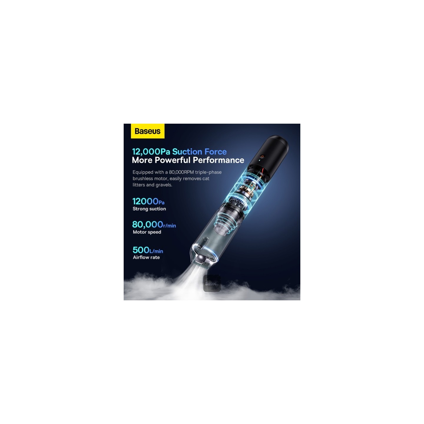 Baseus VA Vacuum Cleaner Car - A3lite - Black — Buy in Cyprus with Fast Delivery