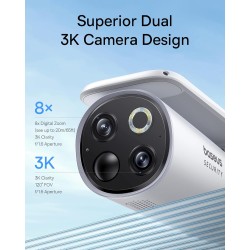 Buy Baseus Security - S1 Pro - Outdoor Self Rotating Solar 3K 2-Cam Kit White in Cyprus, Nicosia, Limassol, Larnaka, Pafos