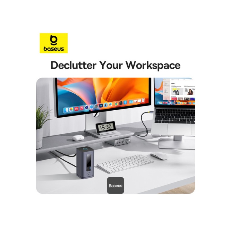 Buy Baseus Spacemate Series 10-in-1 Docking Station Dual Display for MAC - 10-in... in Cyprus, Nicosia, Limassol, Larnaka, Pafos