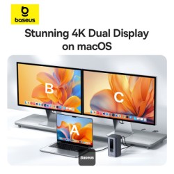 Buy Baseus Spacemate Series 10-in-1 Docking Station Dual Display for MAC - 10-in... in Cyprus, Nicosia, Limassol, Larnaka, Pafos