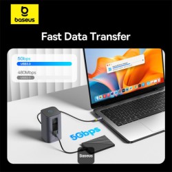 Baseus Spacemate 10-in-1 Mac Docking Station | Dual 4K HDMI, 100W PD — Armenius Store Cyprus