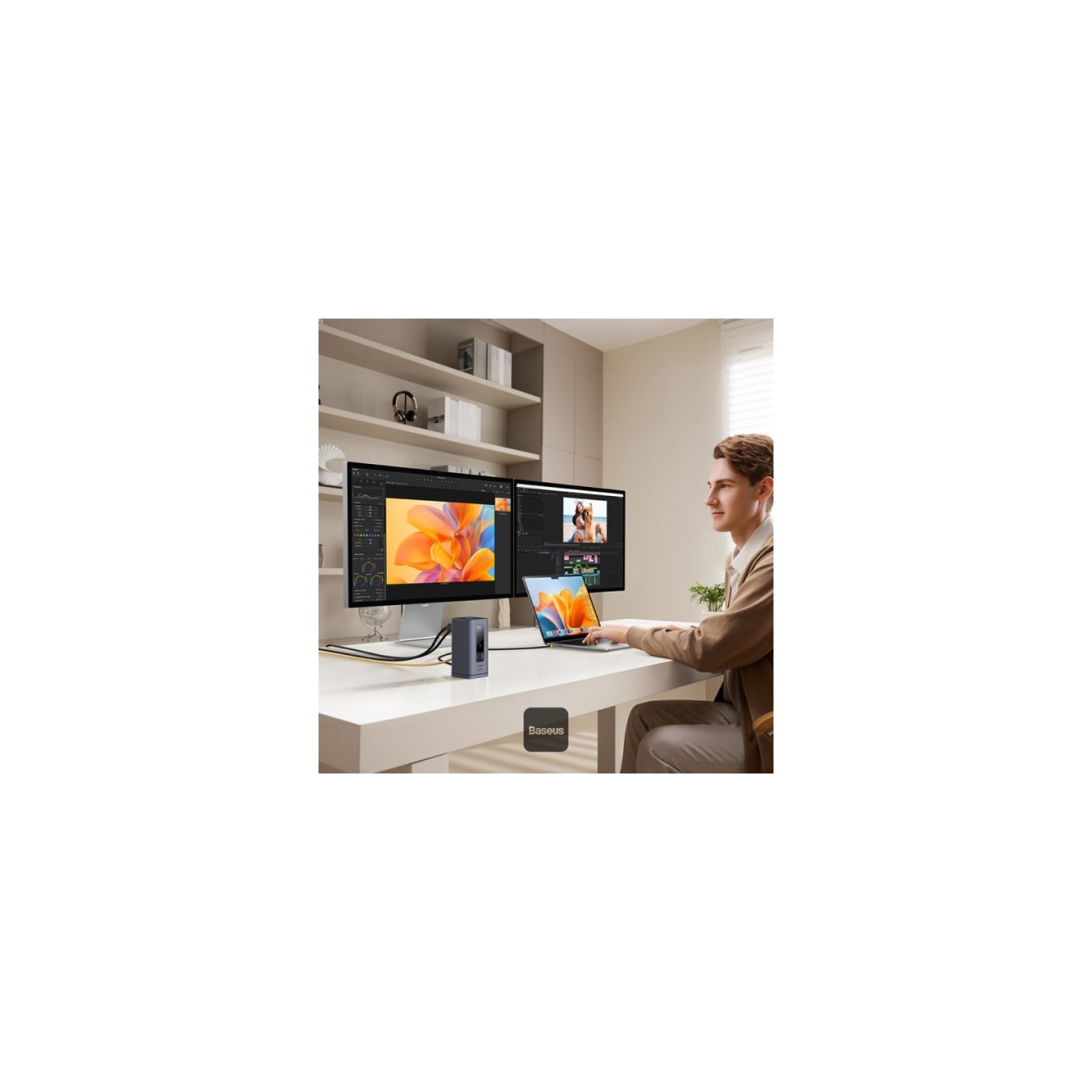 Baseus Spacemate 10-in-1 Mac Docking Station | Dual 4K HDMI, 100W PD — Armenius Store Cyprus