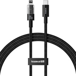 Buy Baseus Cable Lightning to USB-C Gem Series - 1.0m - 20W - Black in Cyprus, Nicosia, Limassol, Larnaka, Pafos