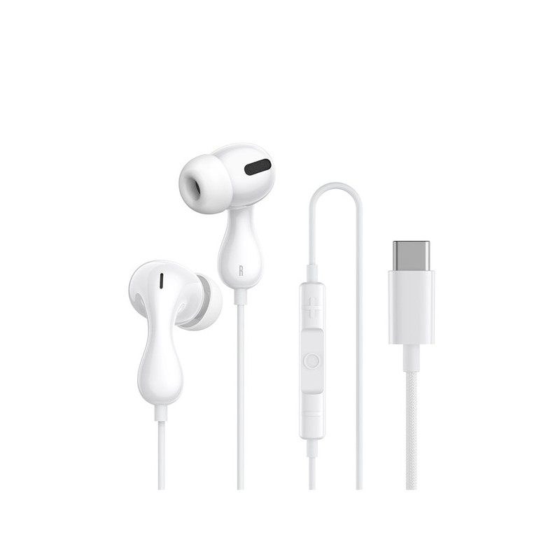 Buy Baseus Headphones In Ear Wired Type C HiRes - CZ20 - White in Cyprus, Nicosia, Limassol, Larnaka, Pafos