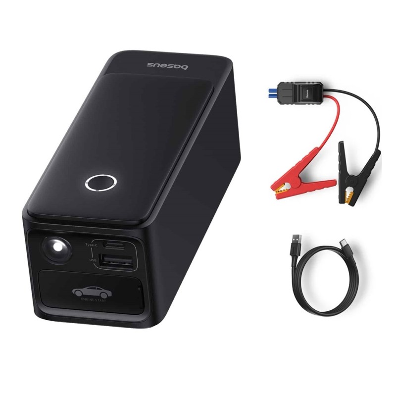 Buy Baseus Car Jump Start Booster & Powerbank - ALPHA Black - 6000mAh - 600A in Cyprus, Nicosia, Limassol, Larnaka, Pafos