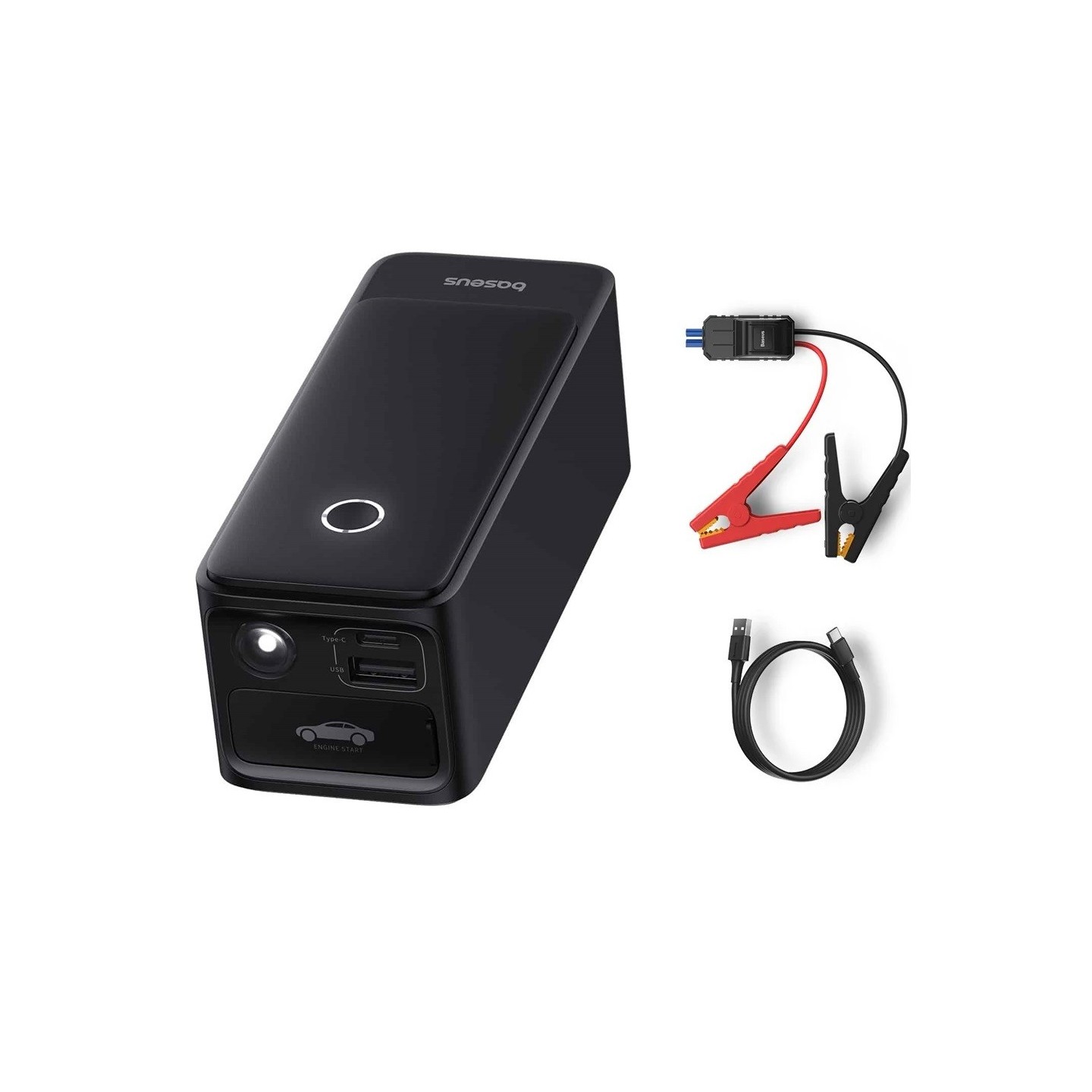 Baseus Car Jump Start Booster & Powerbank - ALPHA Black - 6000mAh - 600A — Buy in Cyprus with Fast Delivery