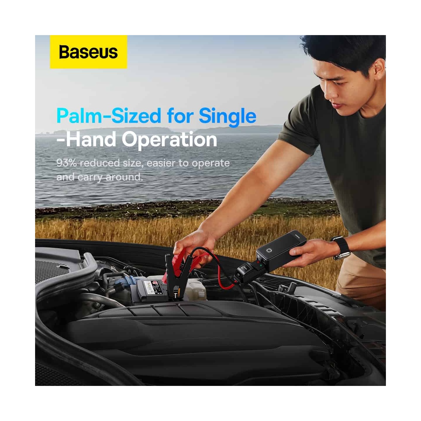 Baseus Car Jump Start Booster & Powerbank - ALPHA Black - 6000mAh - 600A — Buy in Cyprus with Fast Delivery