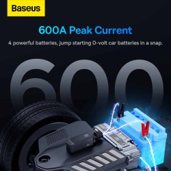 Buy Baseus Car Jump Start Booster & Powerbank - ALPHA Black - 6000mAh - 600A in Cyprus, Nicosia, Limassol, Larnaka, Pafos