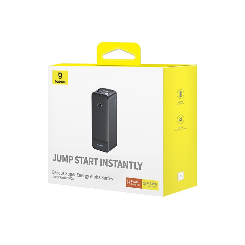Buy Baseus Car Jump Start Booster & Powerbank - ALPHA Black - 6000mAh - 600A in Cyprus, Nicosia, Limassol, Larnaka, Pafos