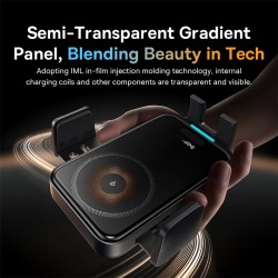 Buy Baseus Car Charger - Wireless AirVent Wisdom Pro Auto Coil Alignment 15W Black in Cyprus, Nicosia, Limassol, Larnaka, Pafos