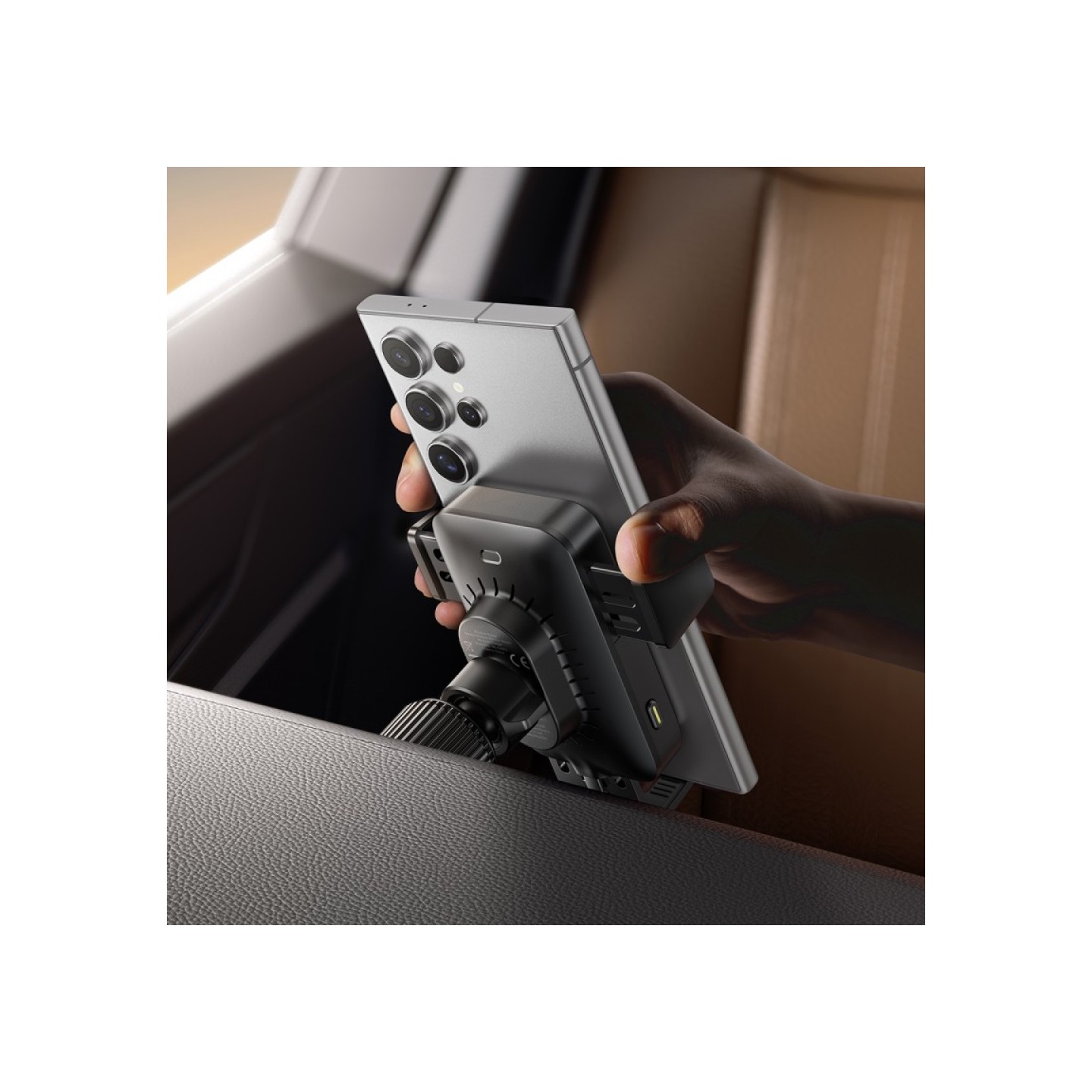 Baseus Car Charger - Wireless AirVent Wisdom Pro Auto Coil Alignment 15W Black — Buy in Cyprus with Fast Delivery