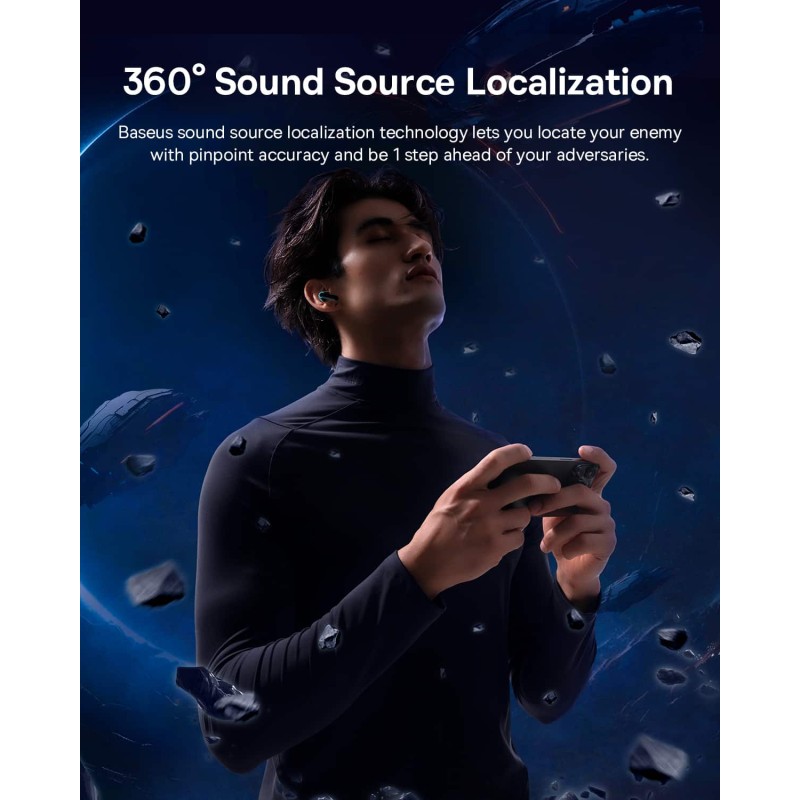 Buy Baseus Headphones In Ear TWS AeQur - G10 - Gaming PS5 PC Switch Cluster Black in Cyprus, Nicosia, Limassol, Larnaka, Pafos