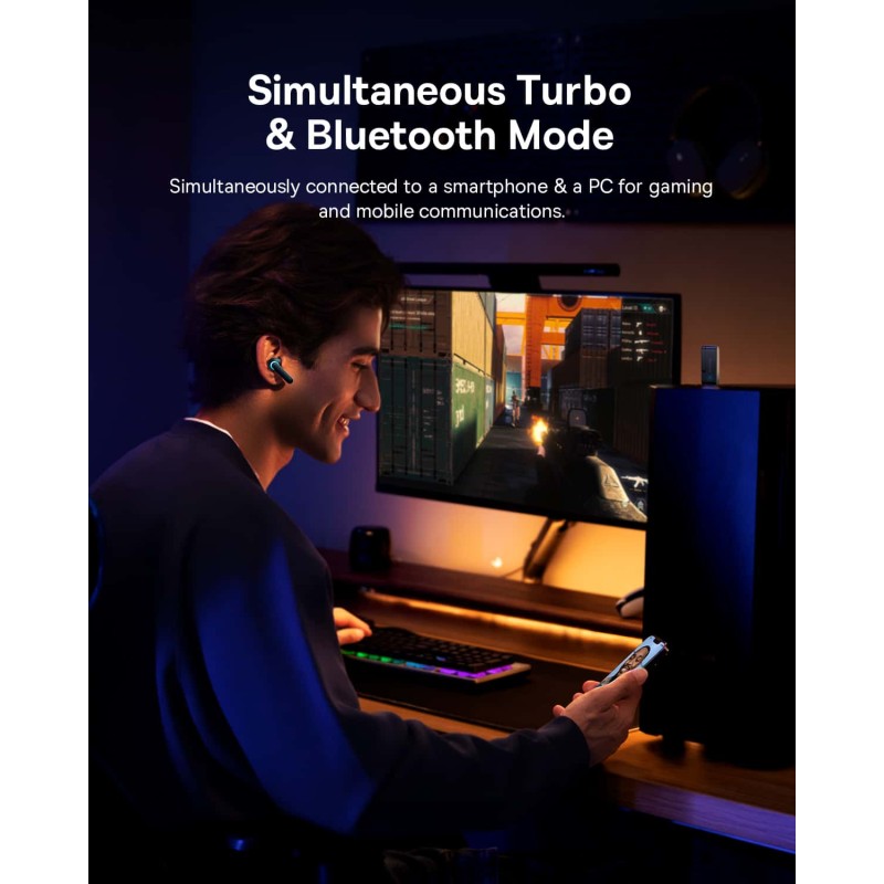 Buy Baseus Headphones In Ear TWS AeQur - G10 - Gaming PS5 PC Switch Cluster Black in Cyprus, Nicosia, Limassol, Larnaka, Pafos