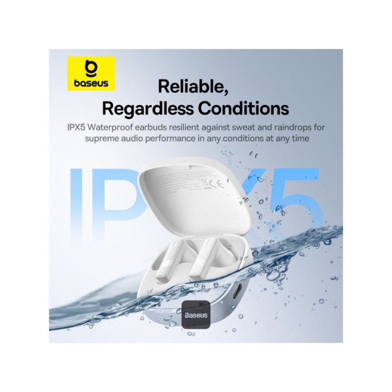 Buy Baseus Headphones In Ear TWS Bowie - E20 - White in Cyprus, Nicosia, Limassol, Larnaka, Pafos